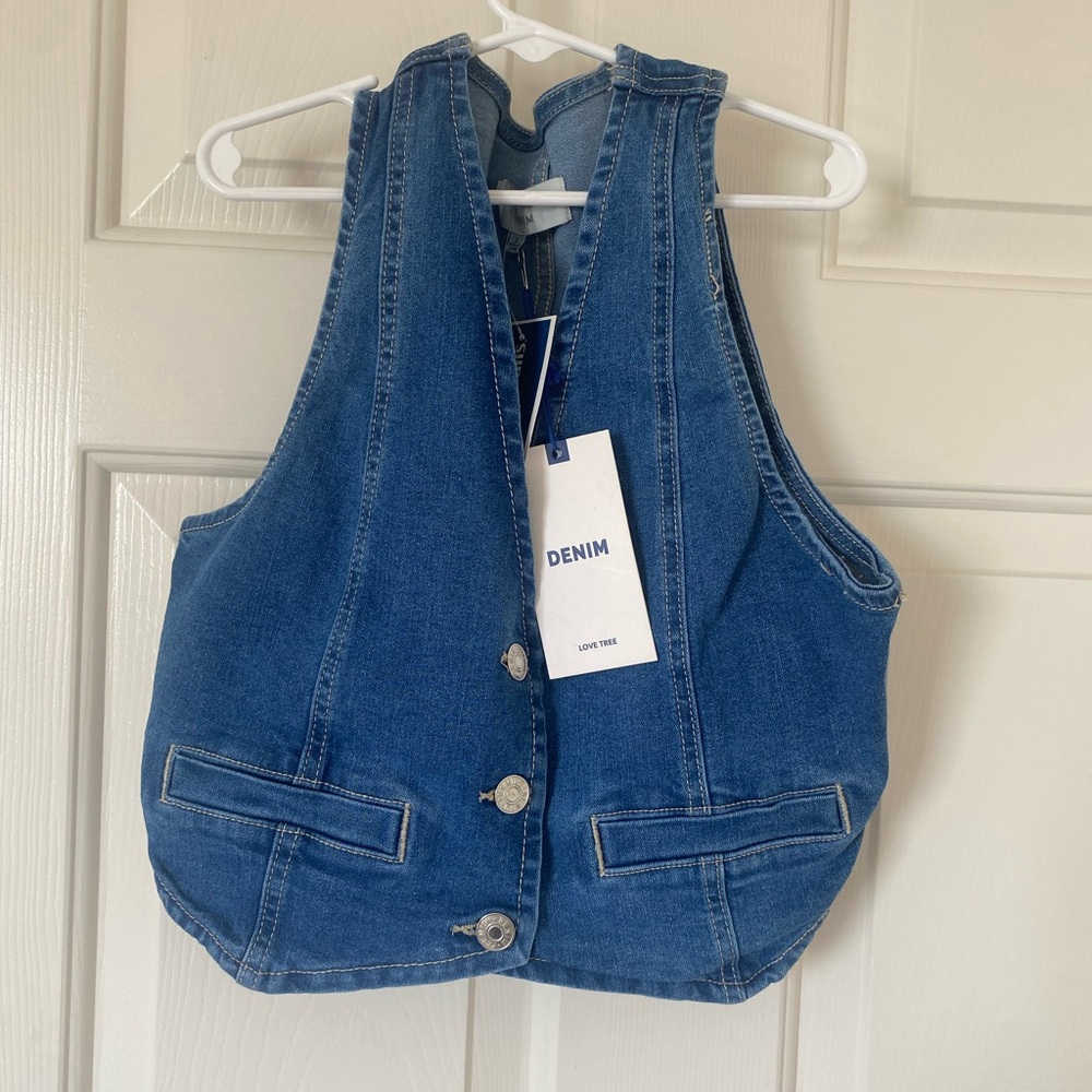 Denim Vest with buttons
